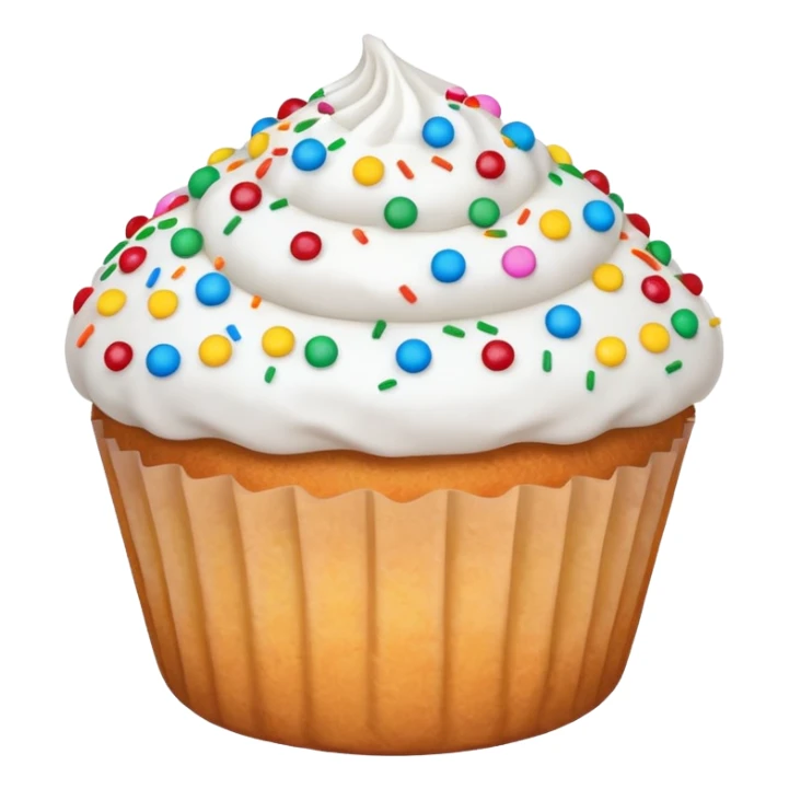white coloured muffin with white topping sticker