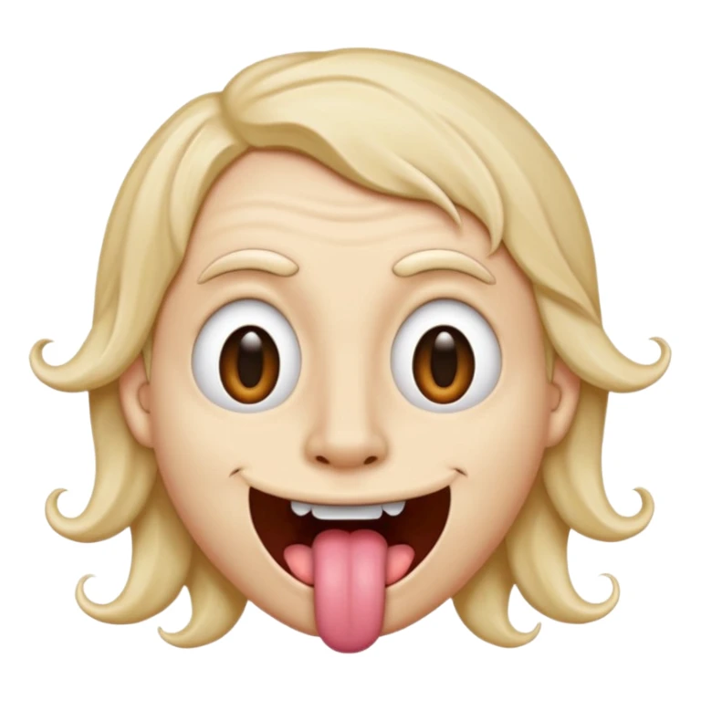 Ojos en forma de equis boca ondulada y con lengua afuera del lado izquierdo como el logo de nirvana sticker