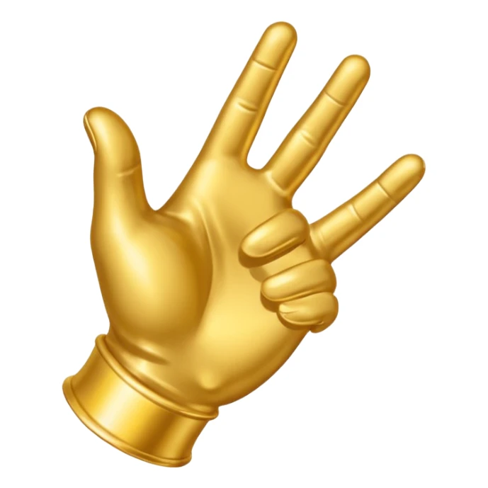 Eine goldene, geballte Hand die den Daumen nach oben streckt sticker