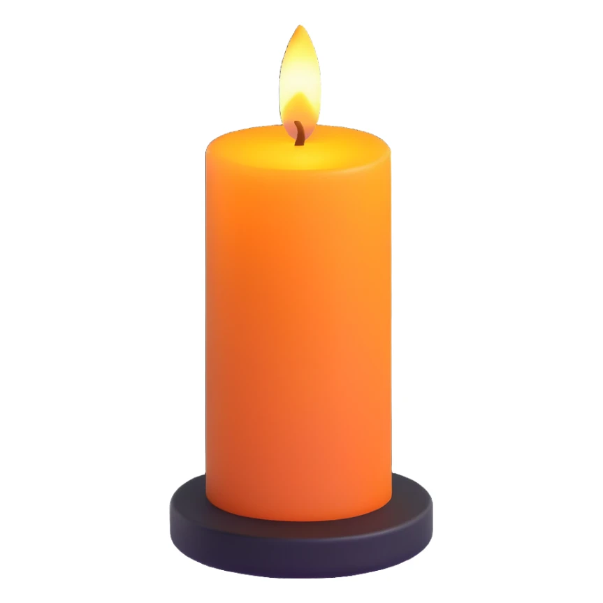candle with gentle glow, spiritual mood sticker