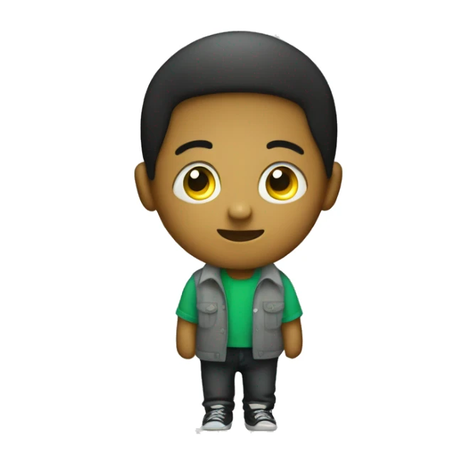 cute boy with dollar sign eyes  sticker