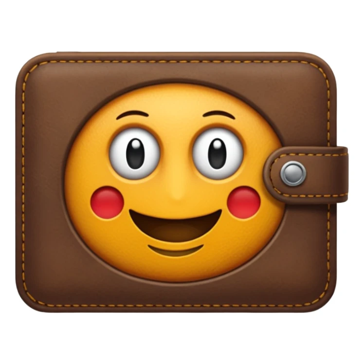 Billetera con un simbolo de manos agarradas en el medio sticker