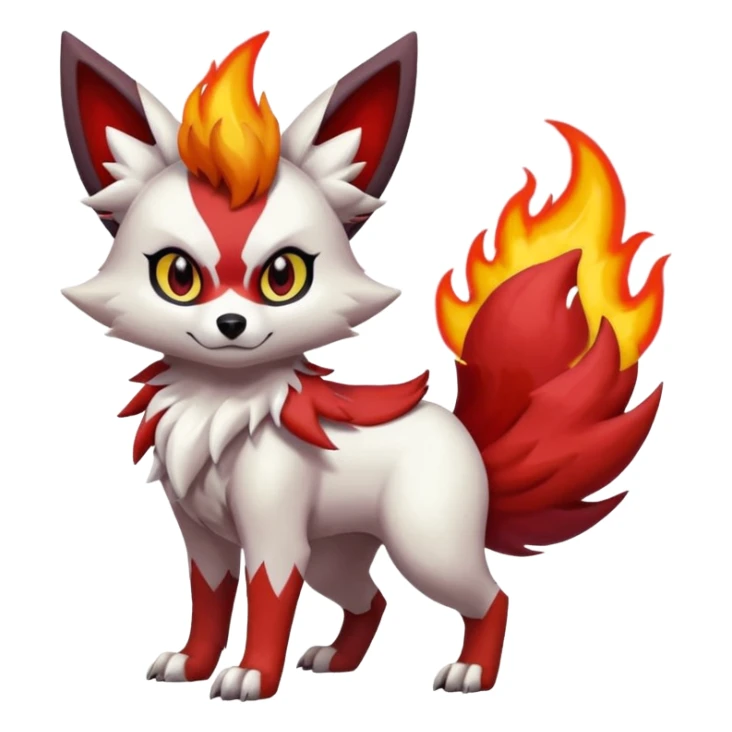Lycanroc-Fennekin-Zangoose-Zorua-fusion sticker