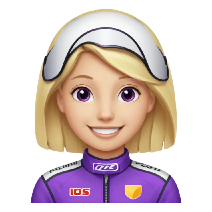 girl blonde, Race Driver purple cloth sticker