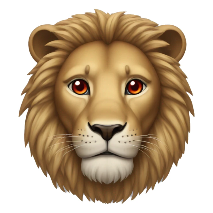 A lion whith red and blue eyes sticker