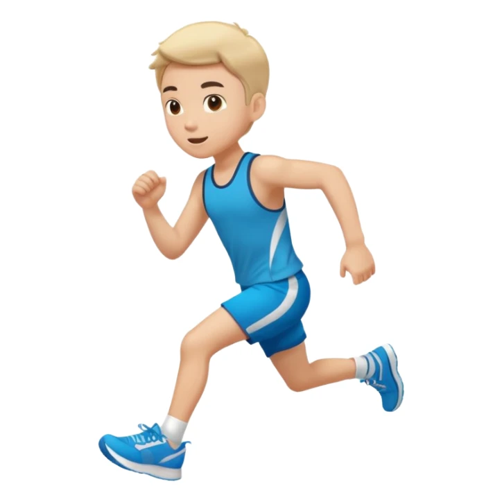 High resolution of ful body kid running  sticker