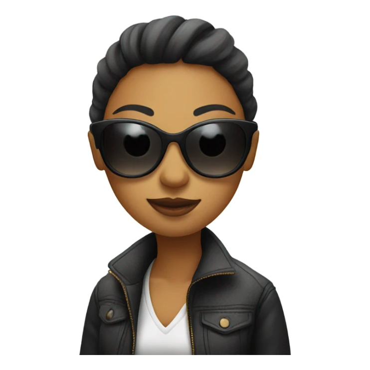 Girl in sunglasses smoking  sticker