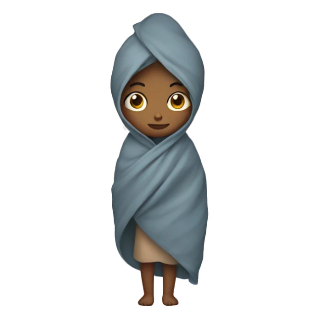 Girl wrapped in blanket cozy sticker