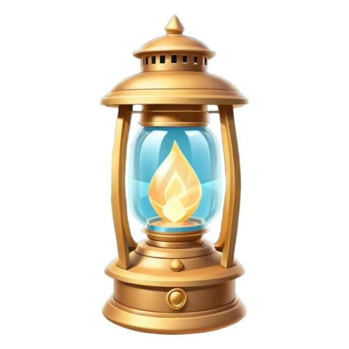 enchanted lantern object icon, strong magical glow, floating runes and sparkles, mystical light swirling inside the lantern, fantasy magic aura, 3D cartoon, mobile game icon style, centered, clean background, no text, no watermark sticker
