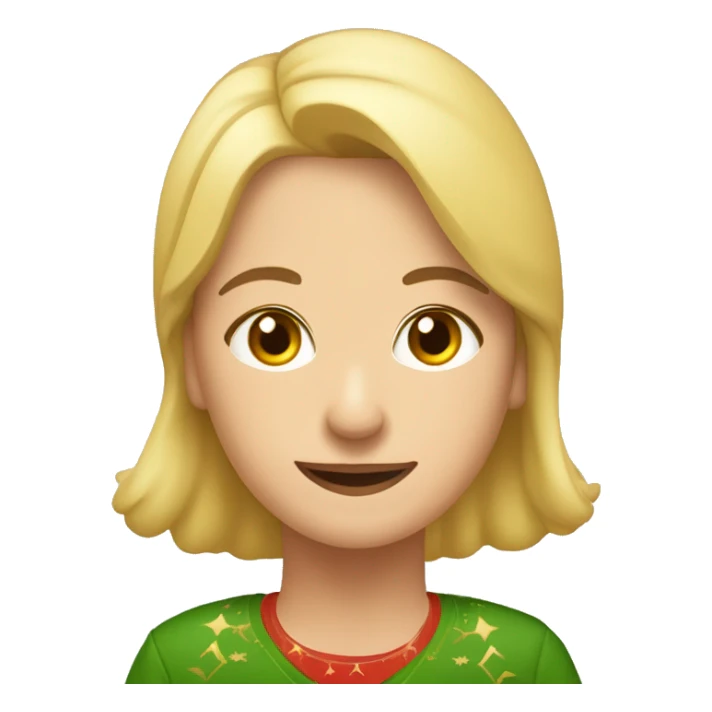 Pareja navideña (chico rubio y chica rubia) sticker