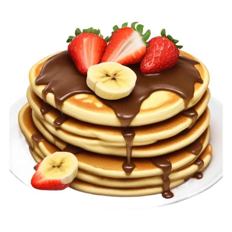 Pancake with Nutella and banana and strawberries  sticker