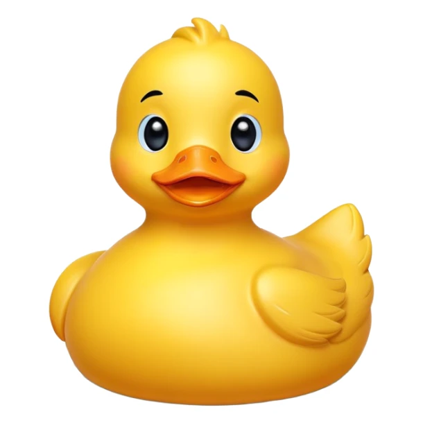 A yellow rubber duck with a cute smiling face and big eyes sticker