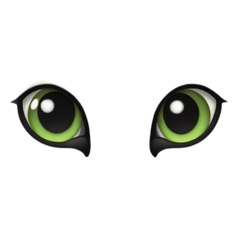 Green eyed Calico cat with black nose sticker