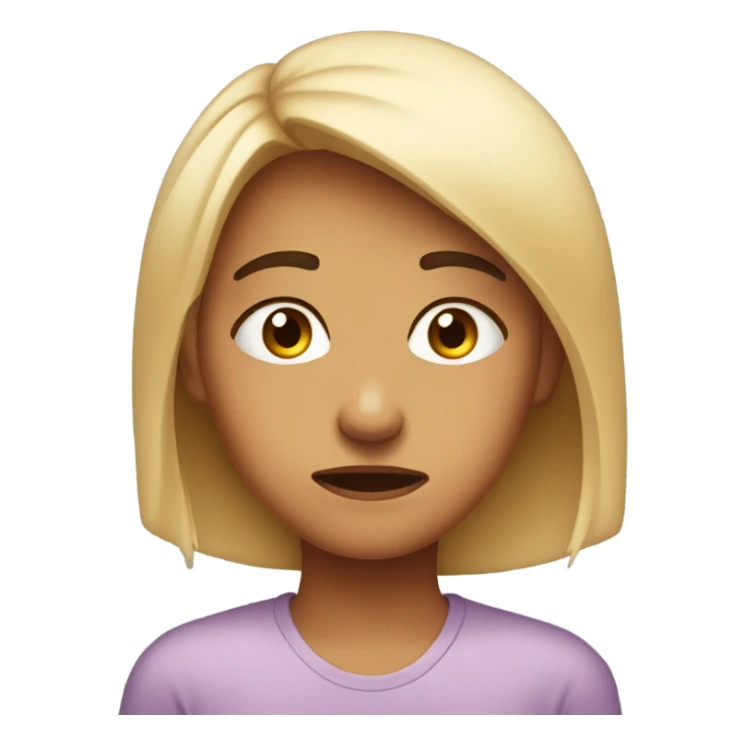 Emoji where the girl was upset by the guy's answer sticker