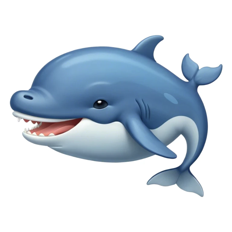 Cinematic Cute Yawning Humpback Whale Portrait Emoji, Head tilted slightly with a dramatic, wide-open yawn, showcasing a massive yet gentle blue-gray body with gently rippling baleen plates and sleepy, half-closed eyes, Simplified yet irresistibly adorable features, highly detailed, glowing with a soft, cozy marine glow, high shine, relaxed yet expressive, stylized with a dash of whimsical deep-sea charm, soft glowing outline, capturing the essence of a drowsy yet affectionate humpback whale that appears ready to drift into a deep-sea slumber! sticker