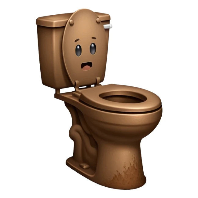 skibidi toilet with a poop  sticker