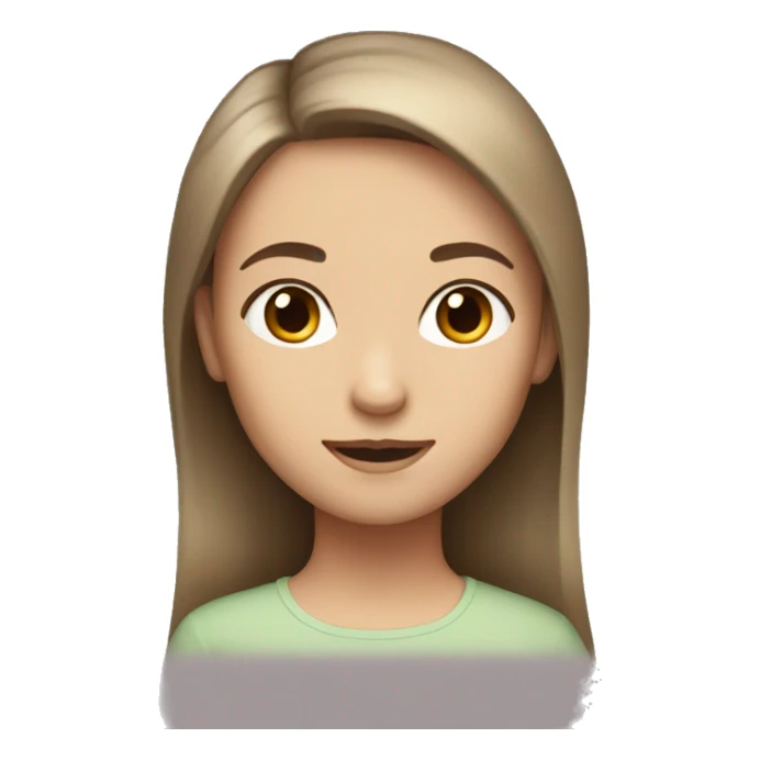 White family brown hair two daughters sticker