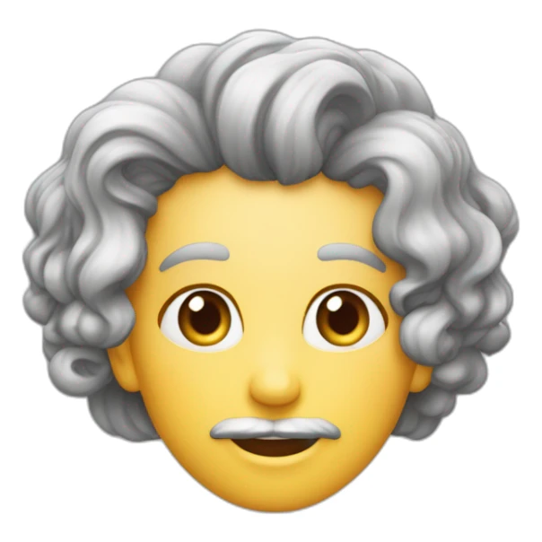 Vieux beaux cheveux gris boucle d’oreille sticker