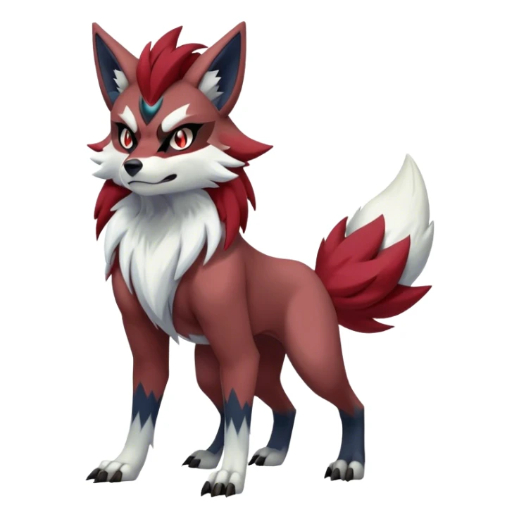 Zoroark-Lycanroc (midnight form)-hybrid full body sticker