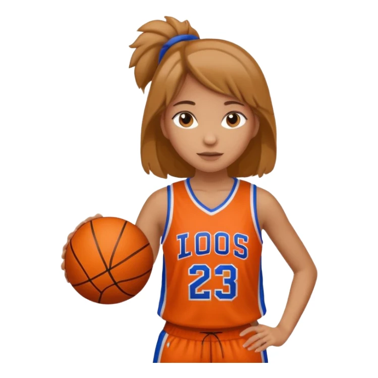 basketball playing girl sticker