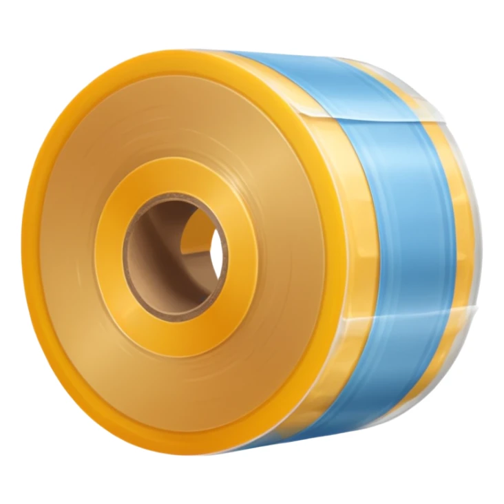 A roll of plastic film wrapping for food  sticker