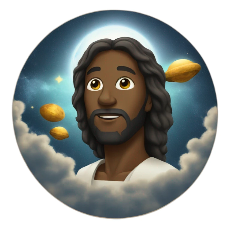 black jesus christ saving the world from aliens sticker