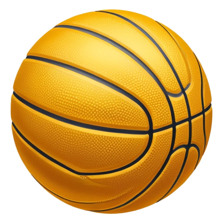 Shiny golden basketball with reflective surface sticker