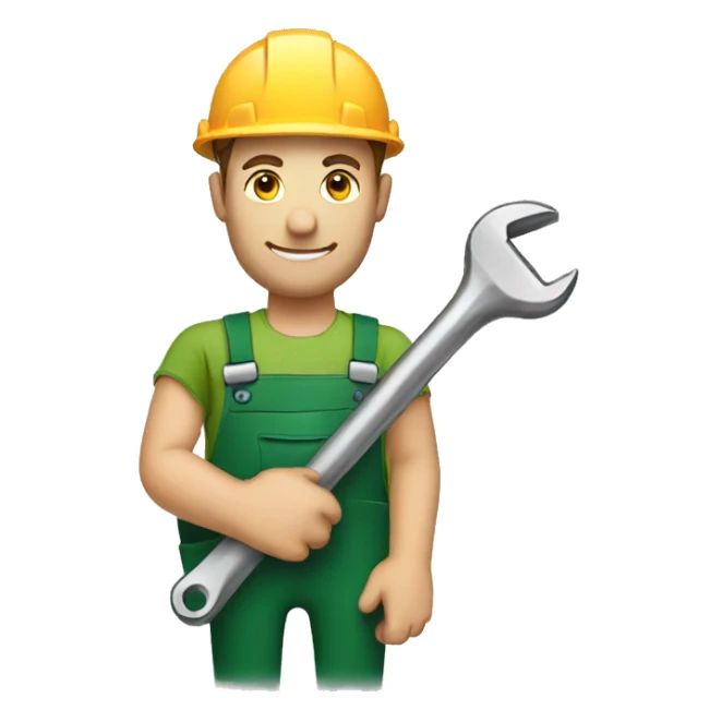  Irish worker with a wrench in his hands sticker