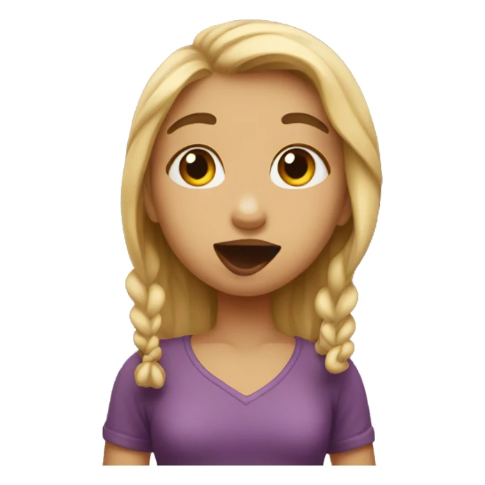 Girl making a kiss  sticker