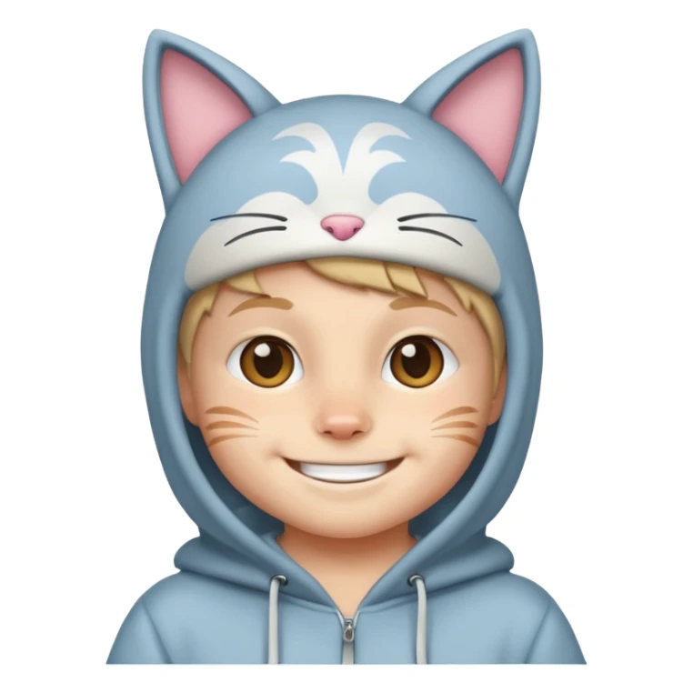 white kid in cat costume sticker