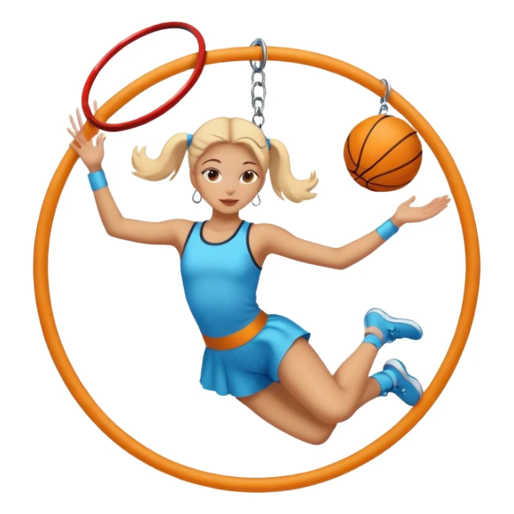 girl doing aerial hoops silhouette  sticker