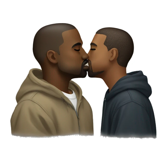 kanye west kissing kanye west sticker