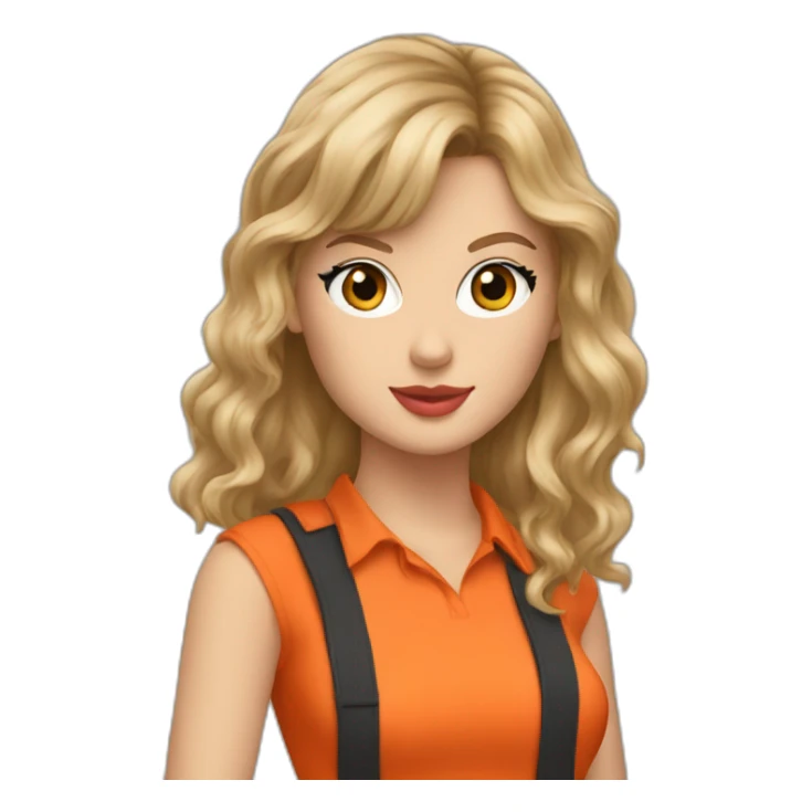 taylor swift wearing orange shirt sticker