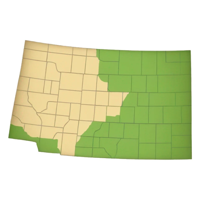 Map of north dakota sticker