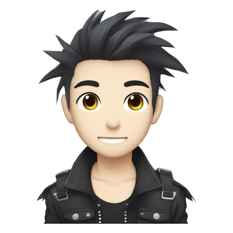 Cute Edgy Attractive Asian Anime Punk Male Character sticker