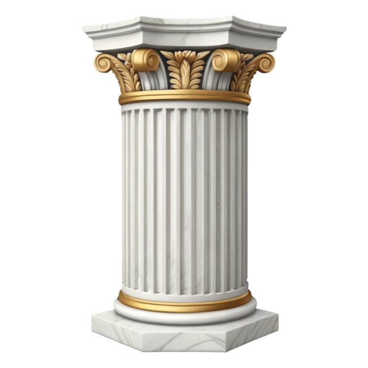 generate beautiful greek marble pillar intricate sticker