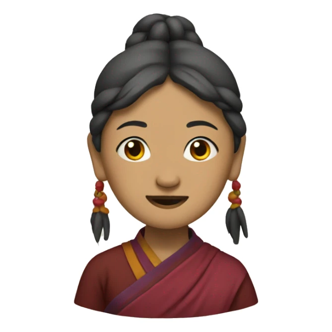 tibetan woman named Drolma emoji sticker