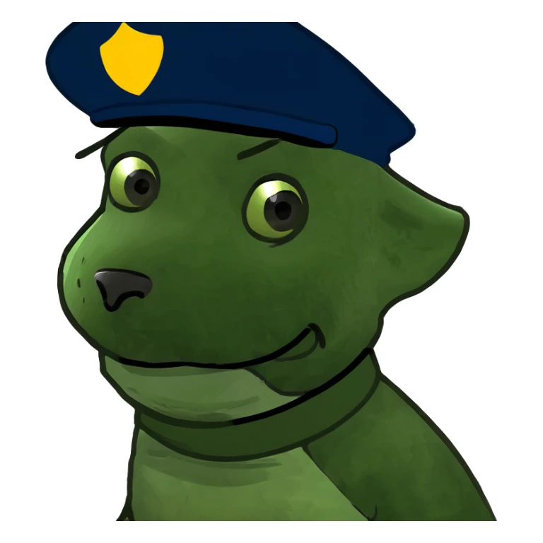 Perro yorkie con un huso y una gorra sticker