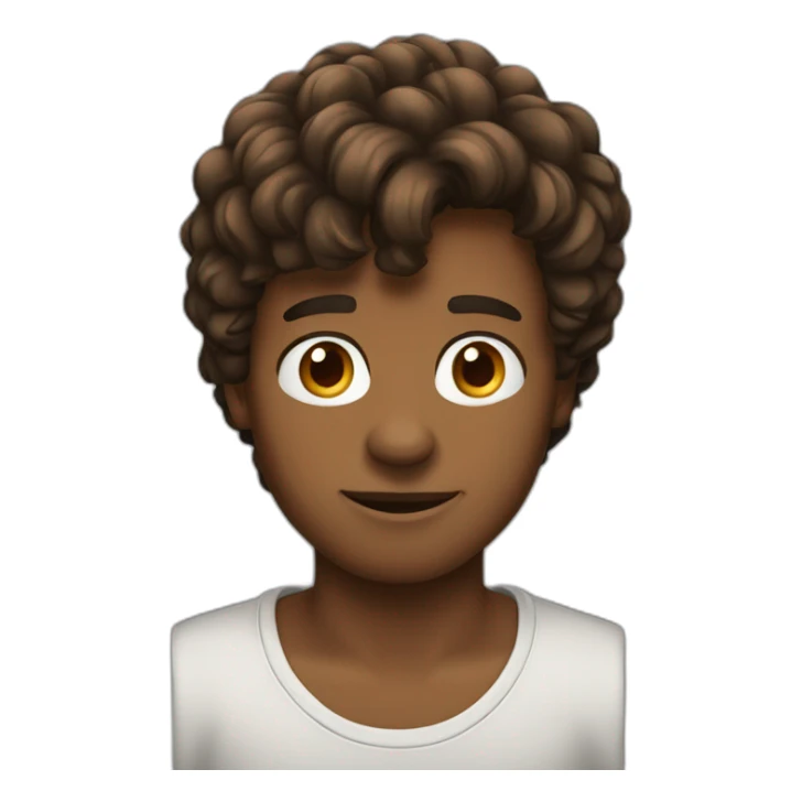 Jeune homme métisse cheveux bruns sticker