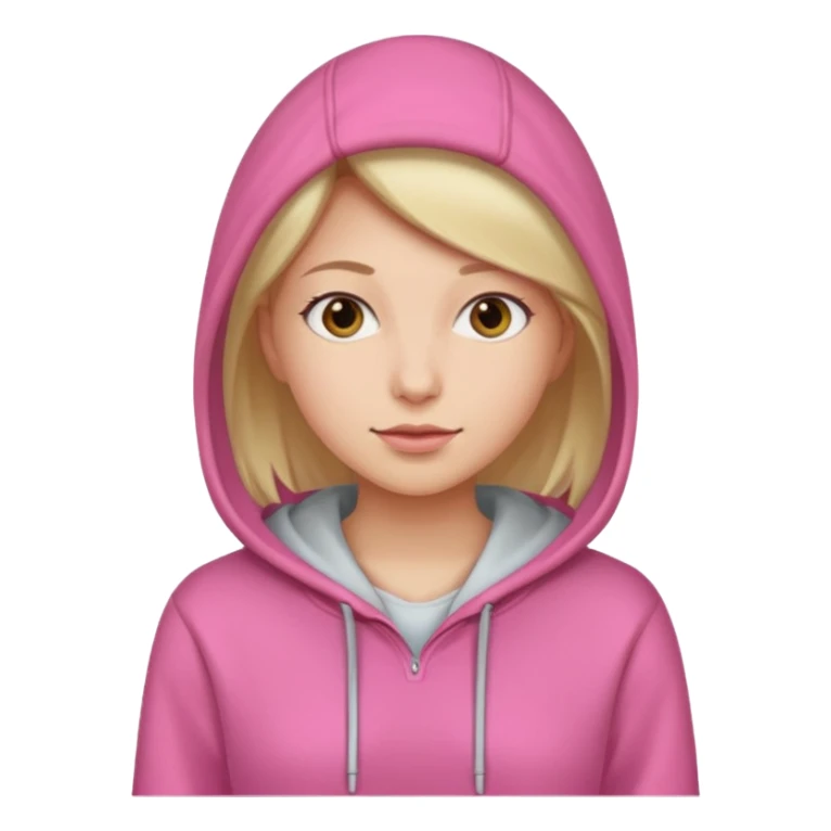 woman wear pink hoodie sticker