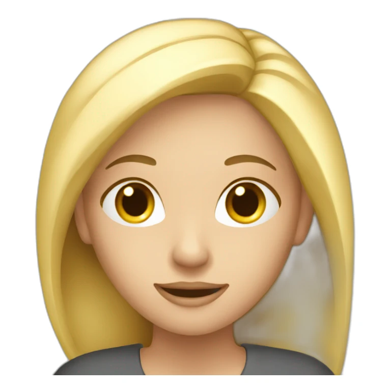 Blond women with laptop sticker