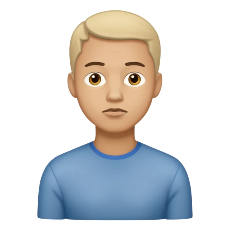 light skin man pensative, full body sticker