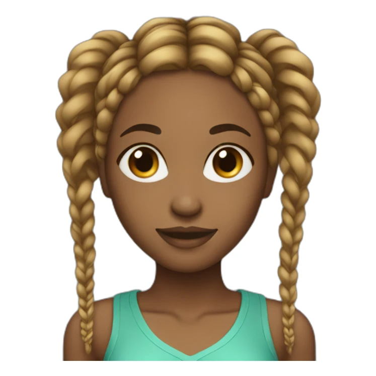 Beautiful Black women with braids sport sticker
