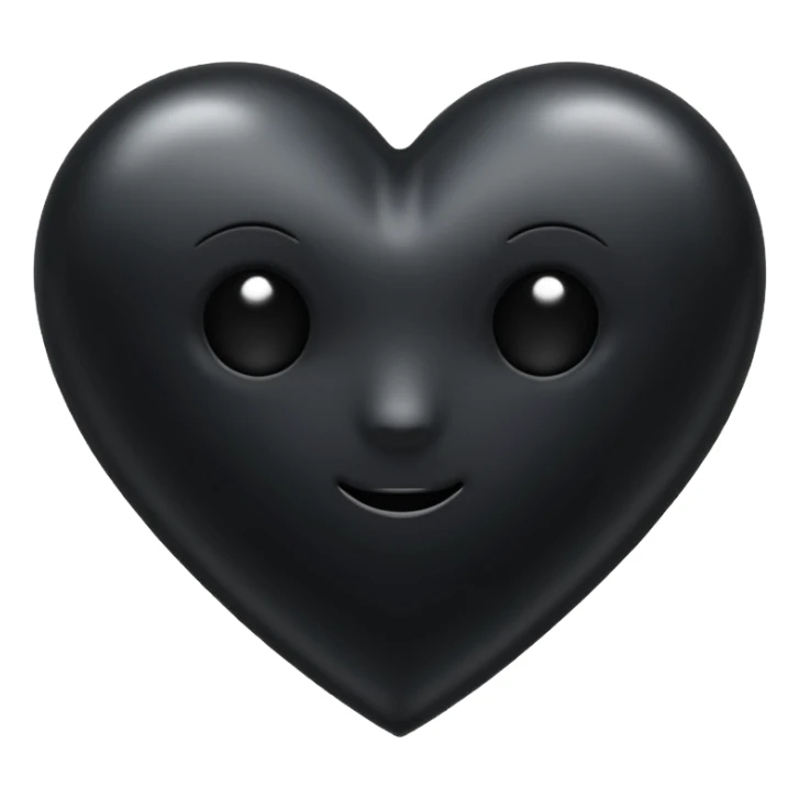 💞Bu emoji gibi olsun ama kalpler siyah olsun sticker