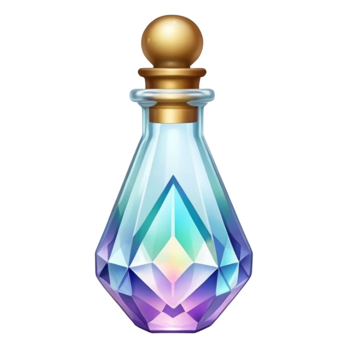 An ornate vial made out of crystal sticker