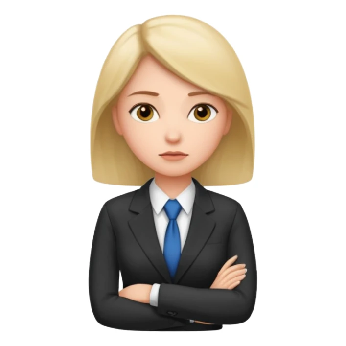 the woman in suits thinks about several people sticker