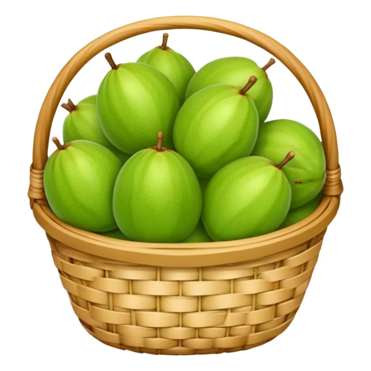 A small basket of guava fruits sticker