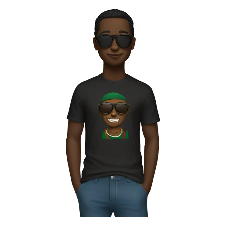 cool vibes dark-skinned male gucci tshirt sticker