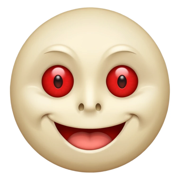 Insane smiley face who’s greedy and has red tired eyes  sticker