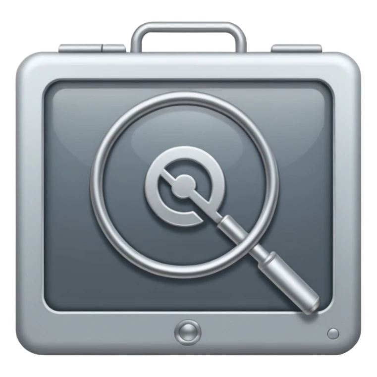 audit trail icon no human, no metal, not shiny sticker